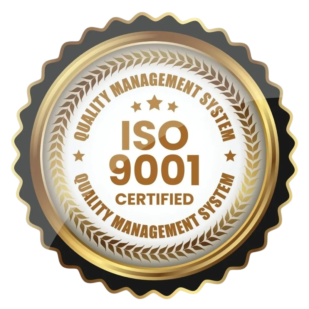 ISO 9001 certified quality management system