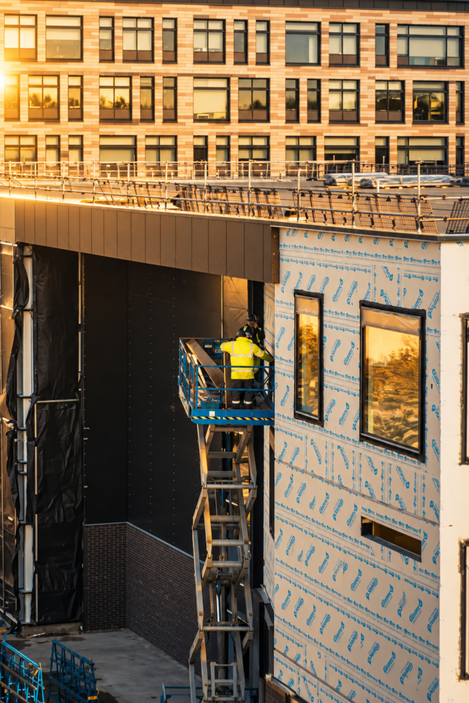 On a notifiable project, HSE must be notified before the construction phase begins, and the notice displayed on site.